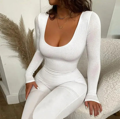 Women's Seamless Long-Sleeve Yoga Jumpsuit